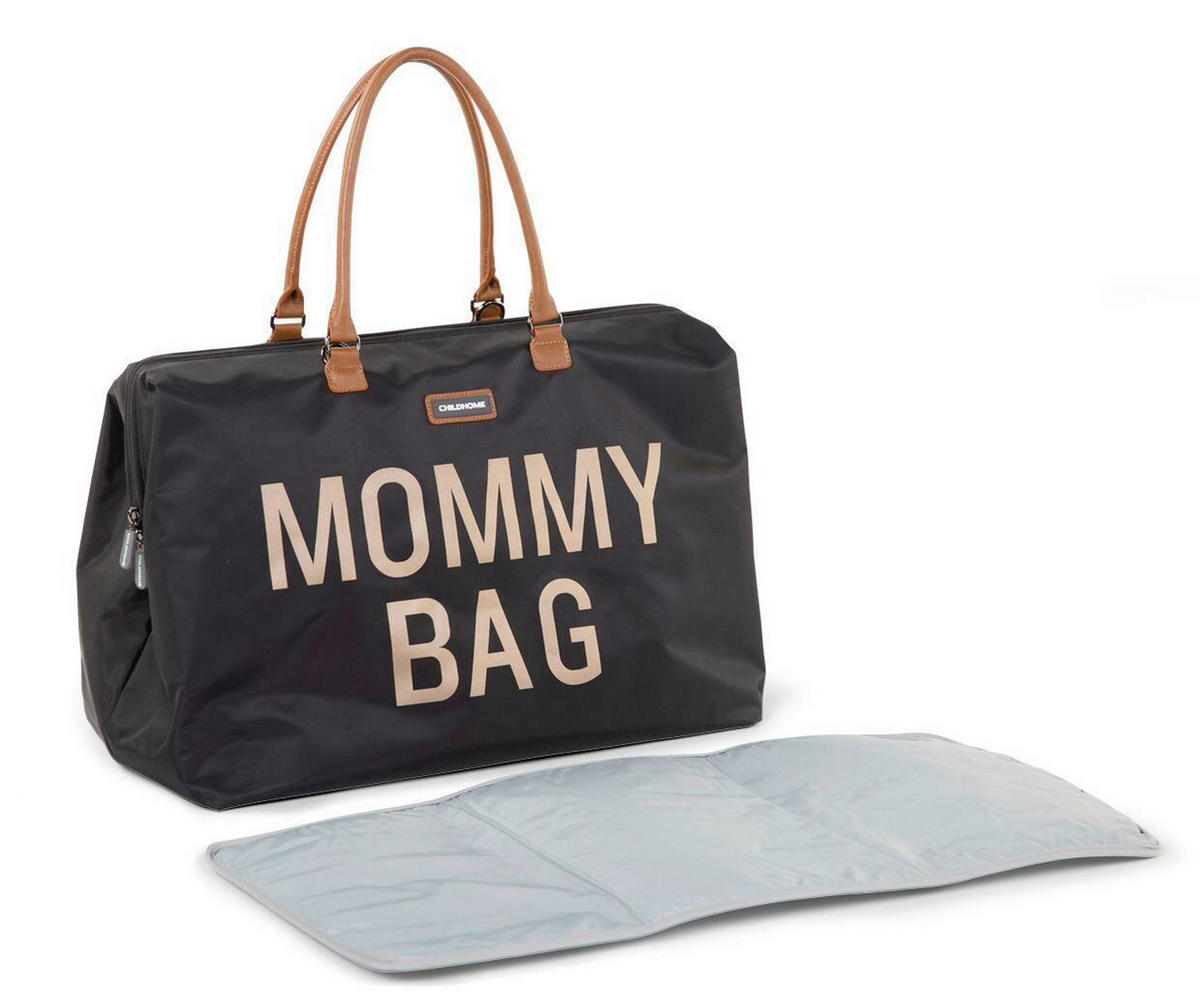 WICKELTASCHE Mommy Bag Black Gold  - Schwarz/Grau, Basics, Textil (30cm) - Childhome