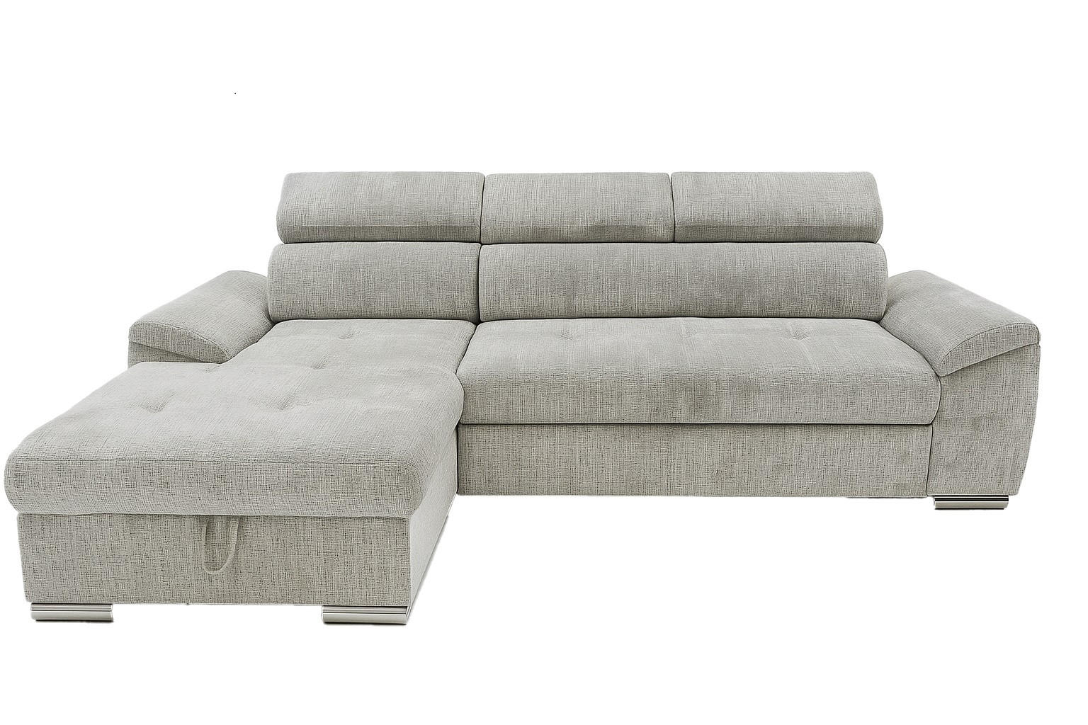 SAROKKANAPÉ textil szürke  - szürke, Basics, textil (185/81-98/275cm) - Carryhome