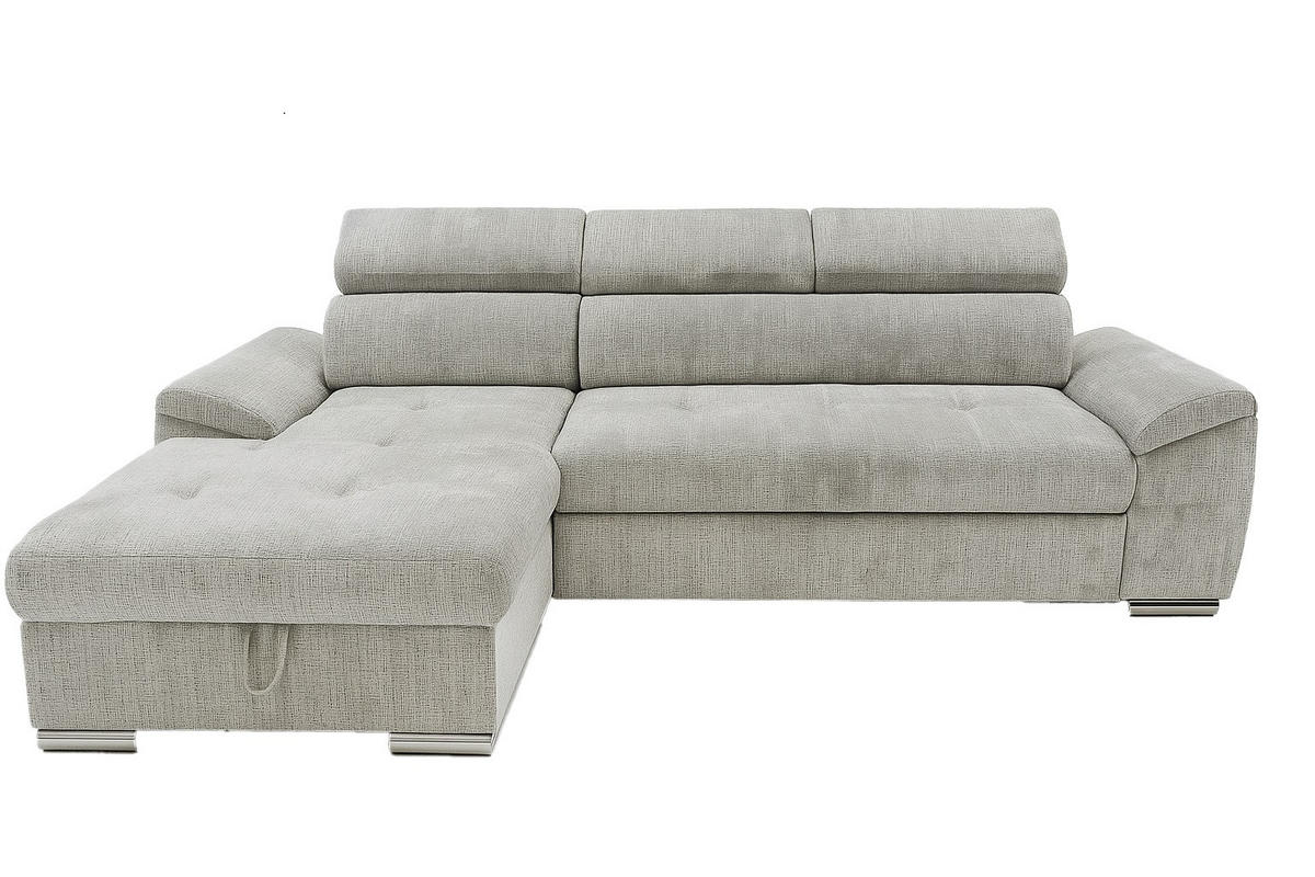 SAROKKANAPÉ textil szürke  - szürke, Basics, textil (185/81-98/275cm) - Carryhome