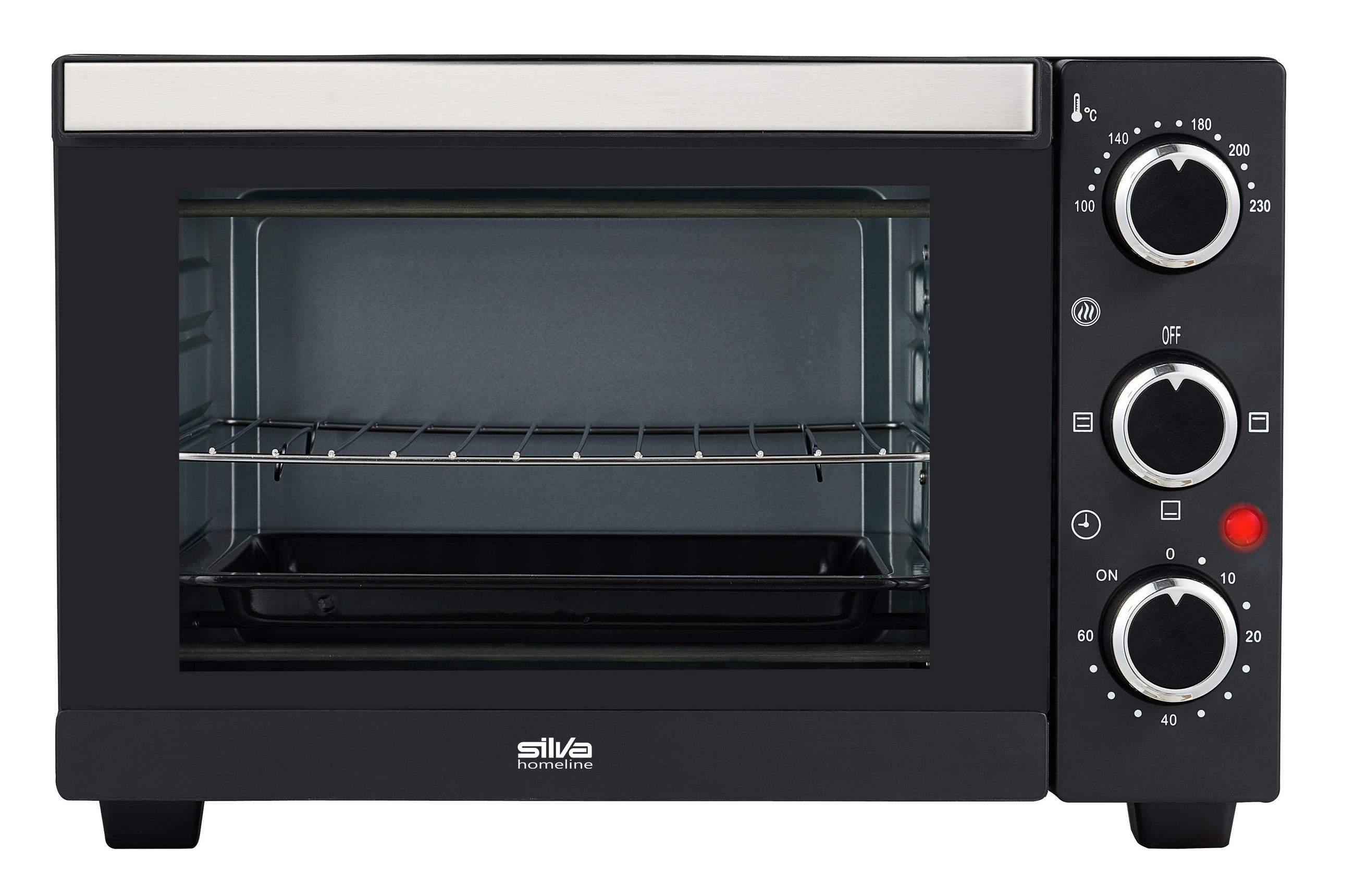 MINIBACKOFEN  - Schwarz, Basics, Kunststoff (40,5/26,5/35cm) - Silva Homeline