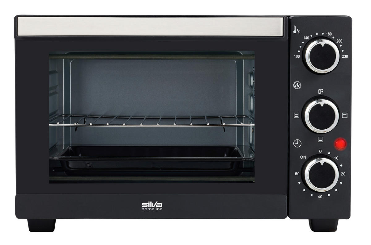 MINIBACKOFEN  - Schwarz, Basics, Kunststoff (40,5/26,5/35cm) - Silva Homeline