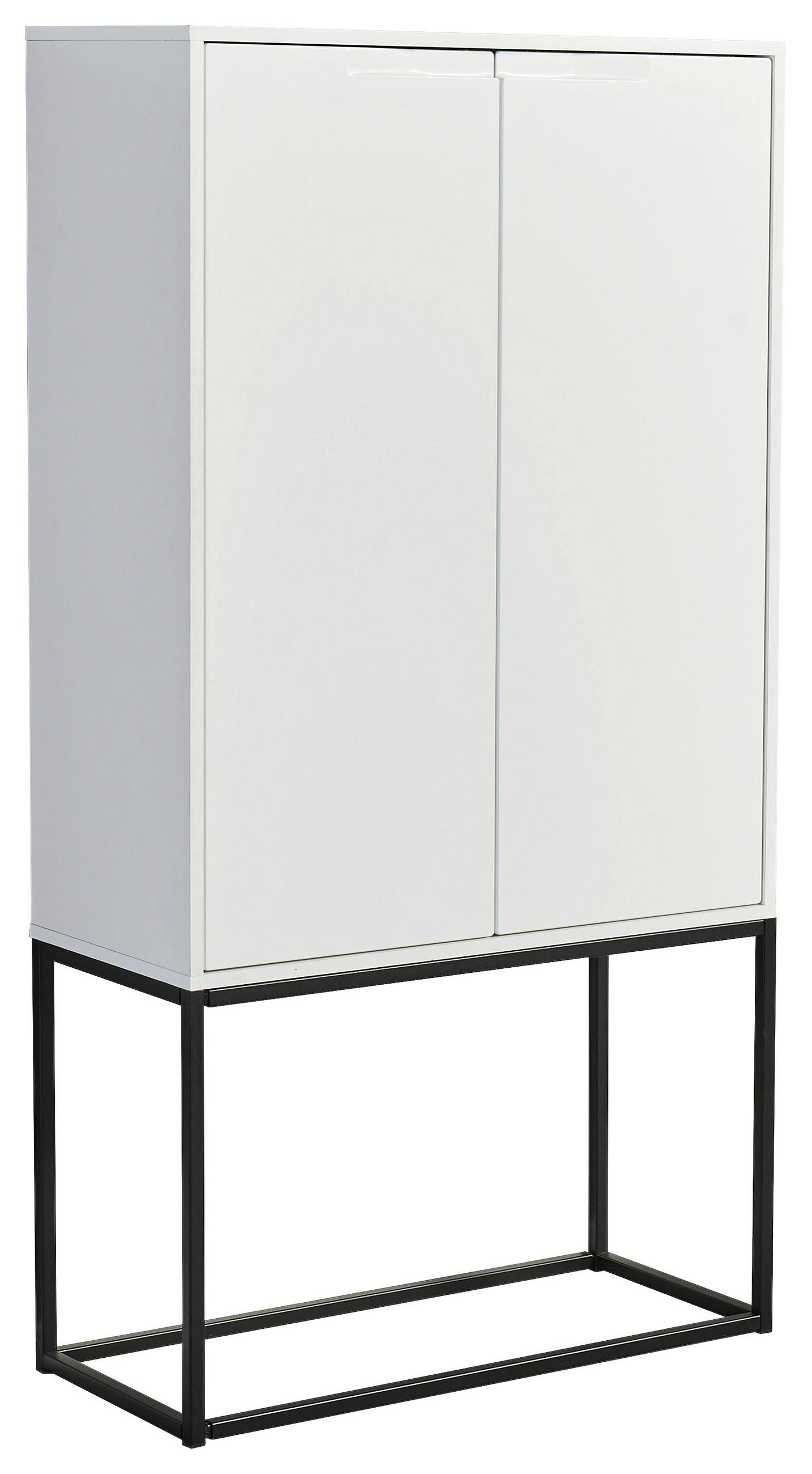 BARSCHRANK Weiß  - Schwarz/Weiß, Design, Glas/Holzwerkstoff (80/157/38cm) - Xora