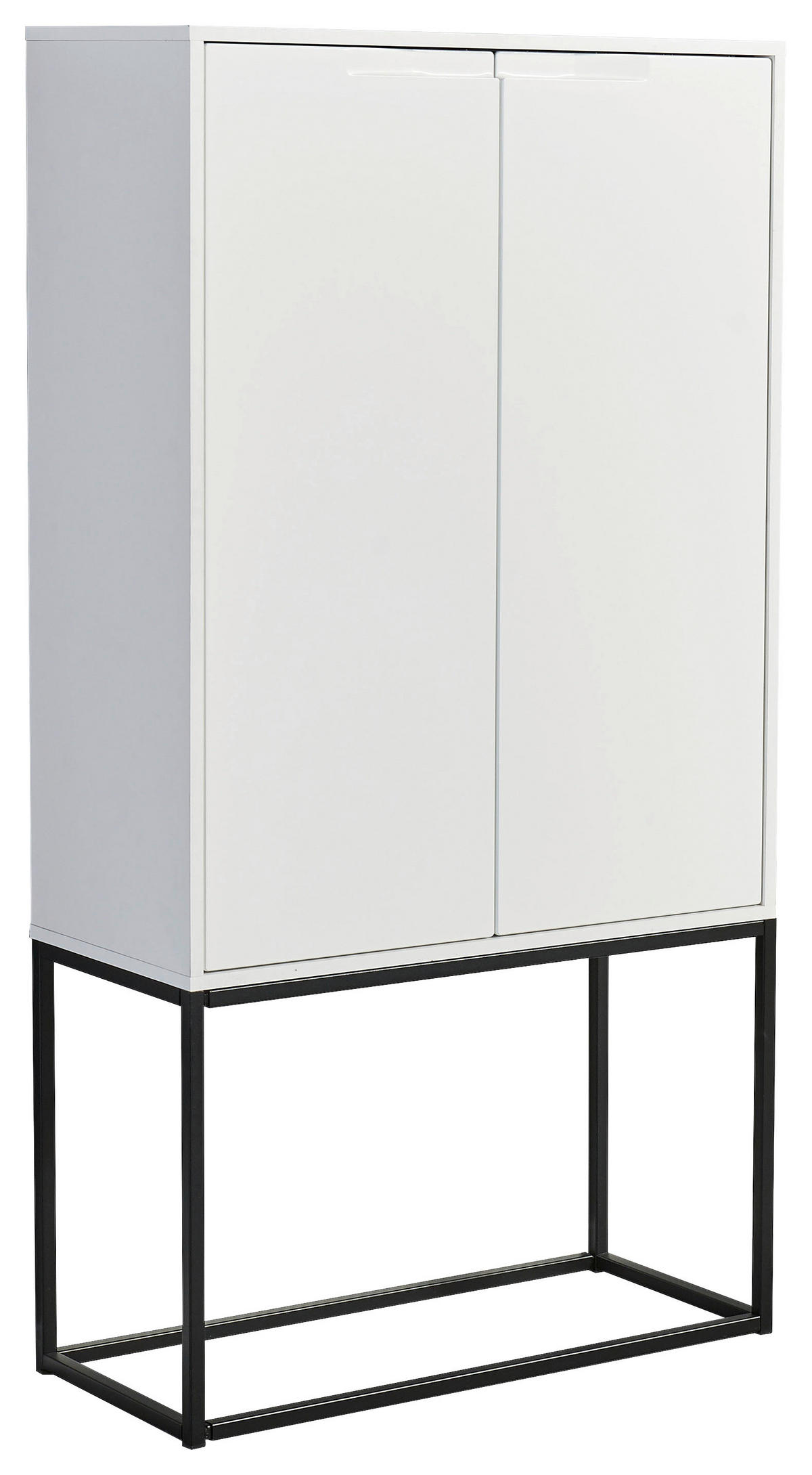 BARSCHRANK Weiß  - Schwarz/Weiß, Design, Glas/Holzwerkstoff (80/157/38cm) - Xora