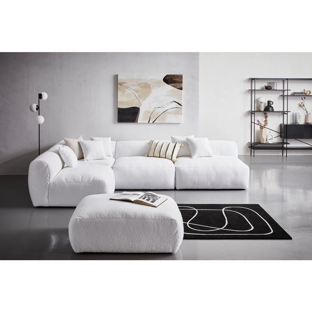 Thumbnail - Livetastic Sofaelement Bloom, Weiß, Textil, 2-Sitzer, 82x45x122 cm, Made in EU, erweiterbar, individuell planbar, Wohnzi...