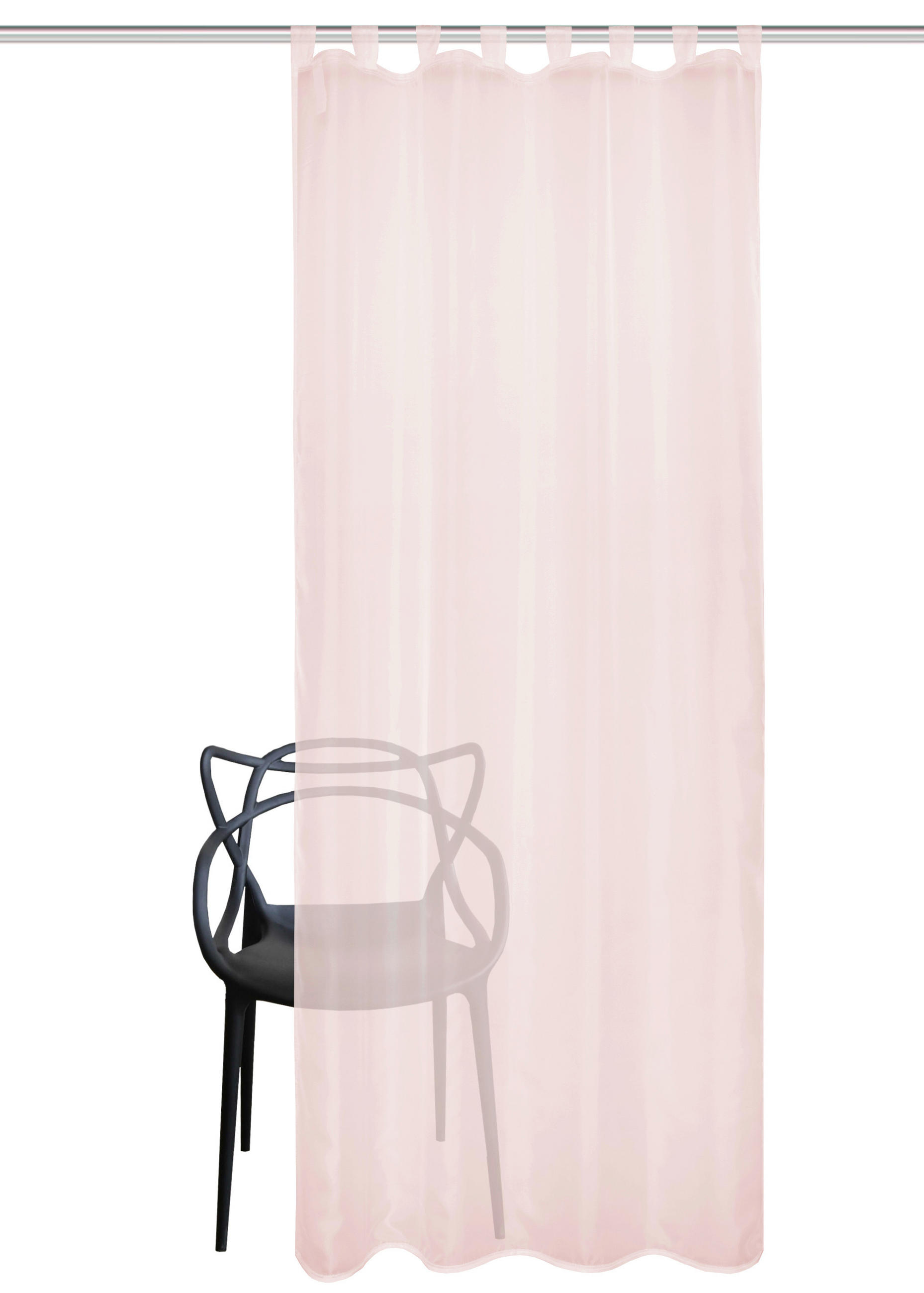 SCHLAUFENSCHAL  transparent   135/245 cm  - Rosa, Basics, Textil (135/245cm)