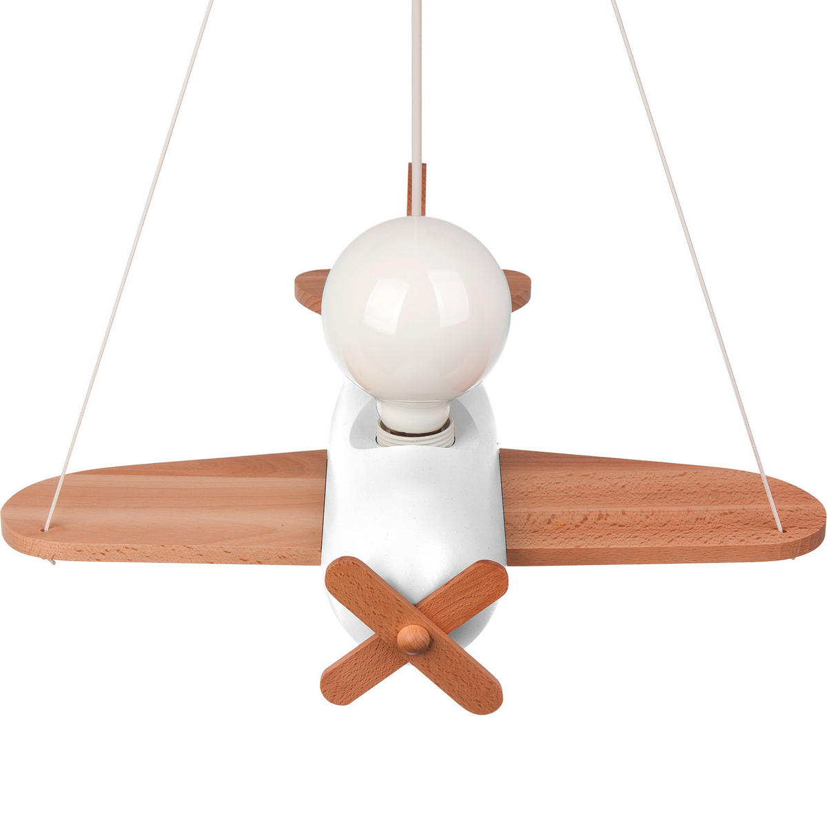 KINDERHÄNGELEUCHTE 42/41/75 cm   - Naturfarben/Weiß, Natur, Holz (42/41/75cm)
