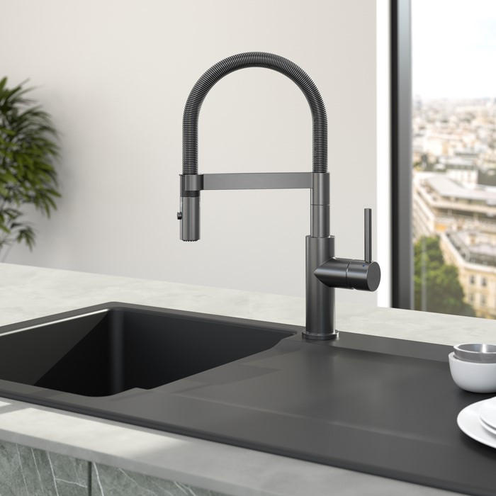 KÜCHENARMATUR - Anthrazit, Basics, Metall (4,2/40/22cm) - Villeroy & Boch