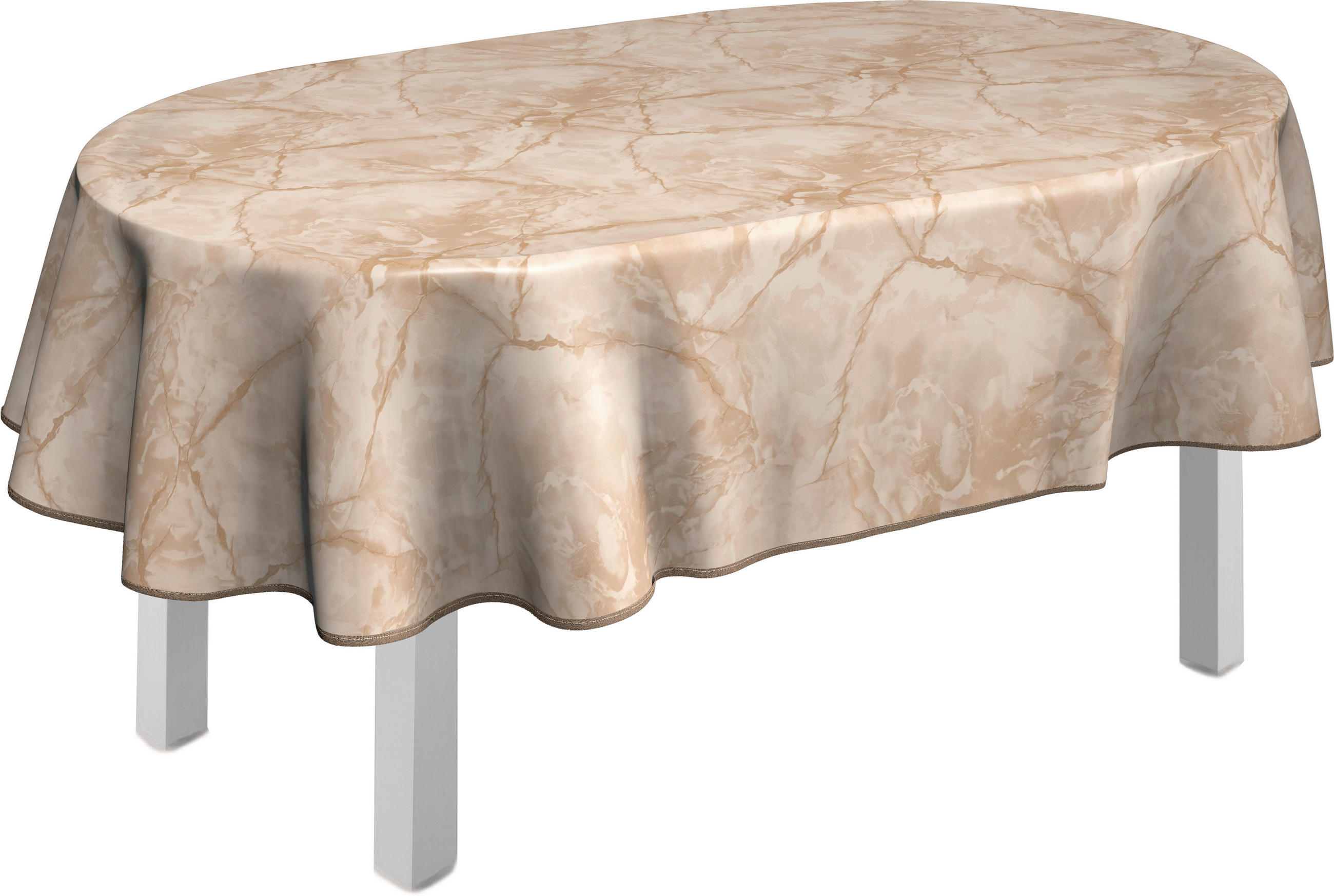 TISCHDECKE MILANO 140/190 cm  - Beige, KONVENTIONELL, Textil (140/190cm) - Peyer Syntex