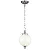 HÄNGELEUCHTE 21.6/53  cm    - Nickelfarben, Konventionell, Glas/Metall (21.6/53 cm) - Elstead Lighting
