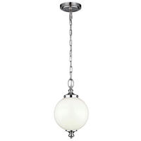 HÄNGELEUCHTE 21.6/53  cm    - Nickelfarben, Konventionell, Glas/Metall (21.6/53 cm) - Elstead Lighting