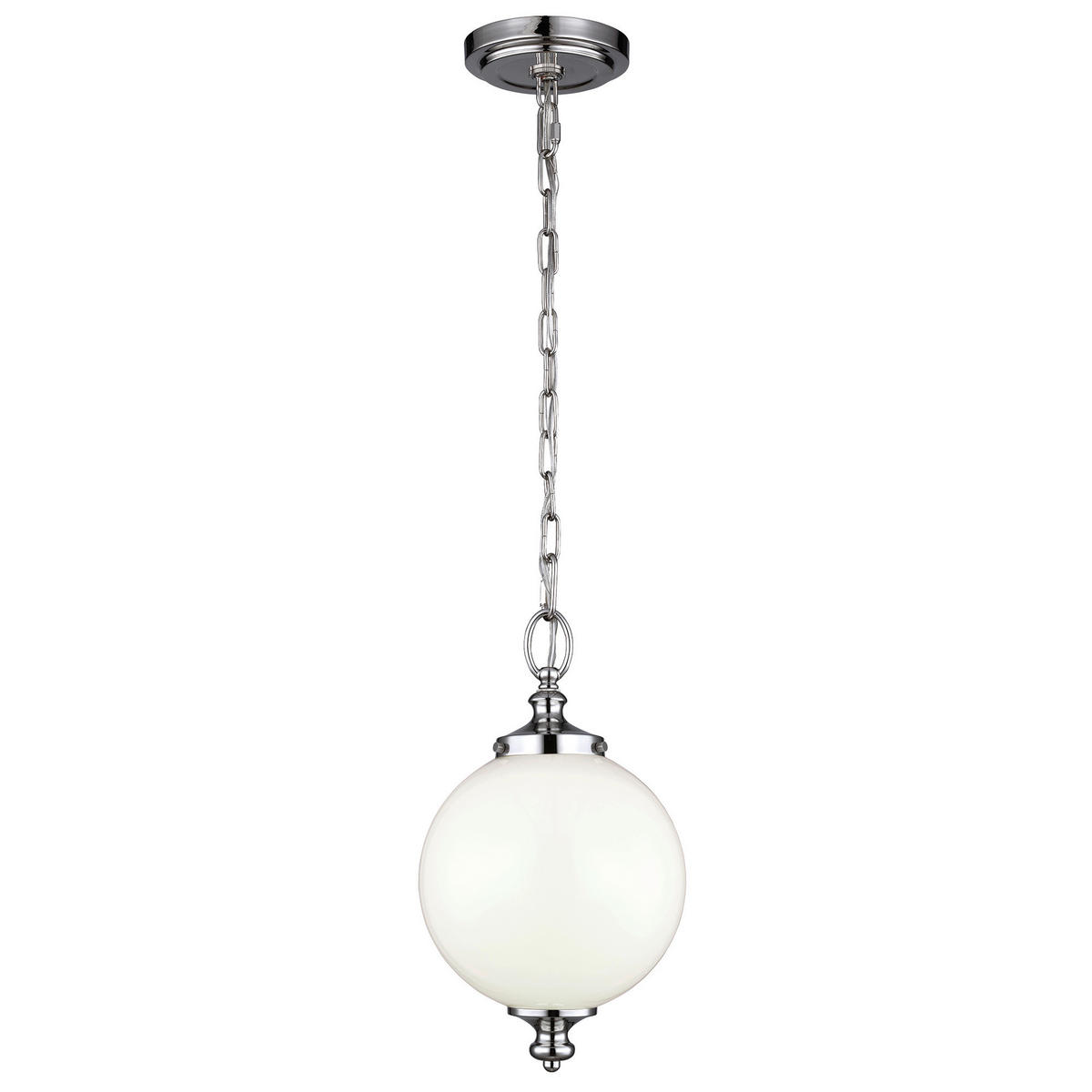 HÄNGELEUCHTE 21.6/53  cm    - Nickelfarben, Konventionell, Glas/Metall (21.6/53 cm) - Elstead Lighting
