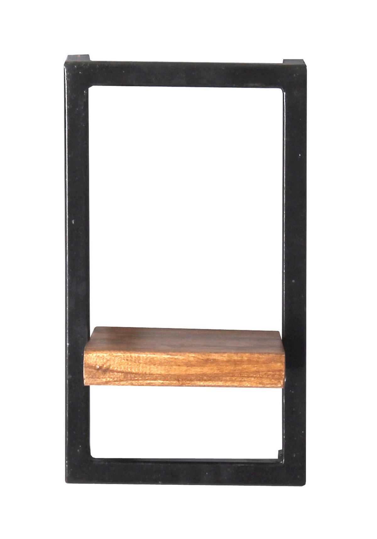 WANDREGAL 20/35/25 cm  - Schwarz/Naturfarben, Design, Holz/Metall (20/35/25cm) - MID.YOU