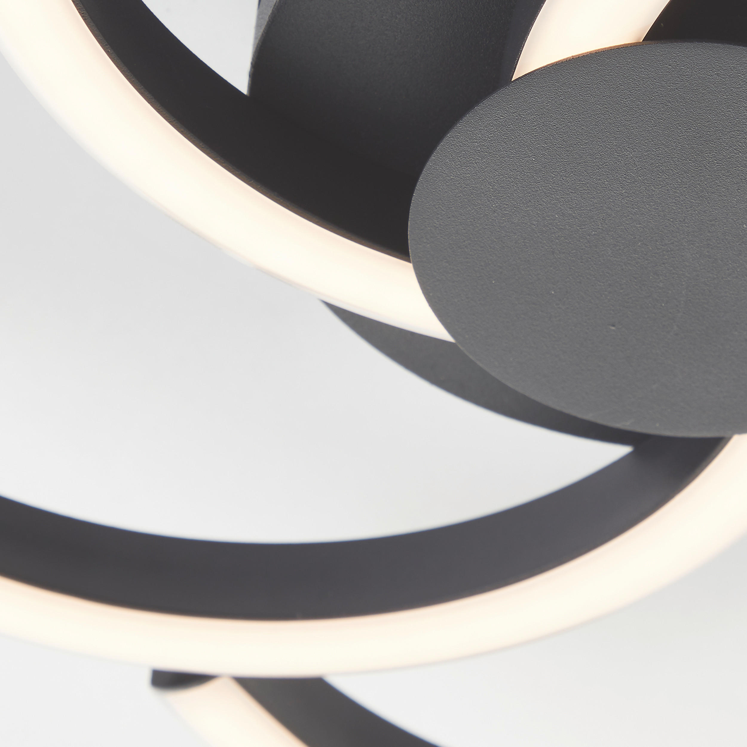 LED-DECKENLEUCHTE  34/6 cm    - Schwarz, Design, Kunststoff/Metall (34/6cm) - Brilliant