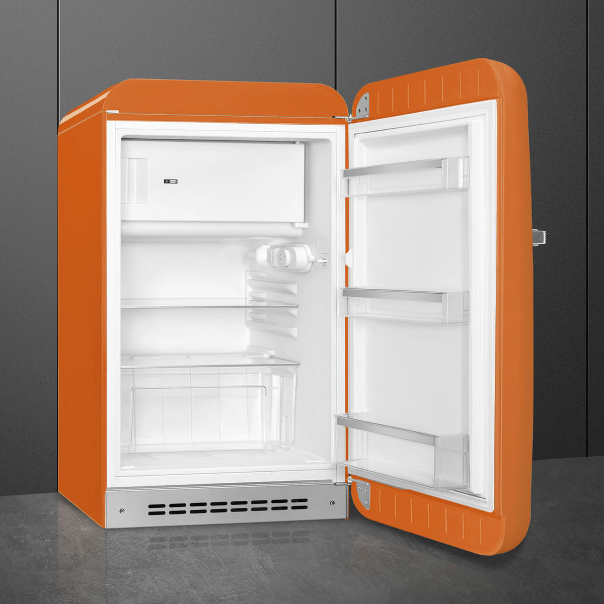 KÜHLSCHRANK 54,5/97-98/70,1 cm FAB10ROR6  - Orange, Basics, Glas/Metall (54,5/97-98/70,1cm) - SMEG