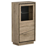 VITRÍNA, koňaková, 68/143/37 cm - koňaková, Design, kompozitní dřevo (68/143/37cm) - Livetastic