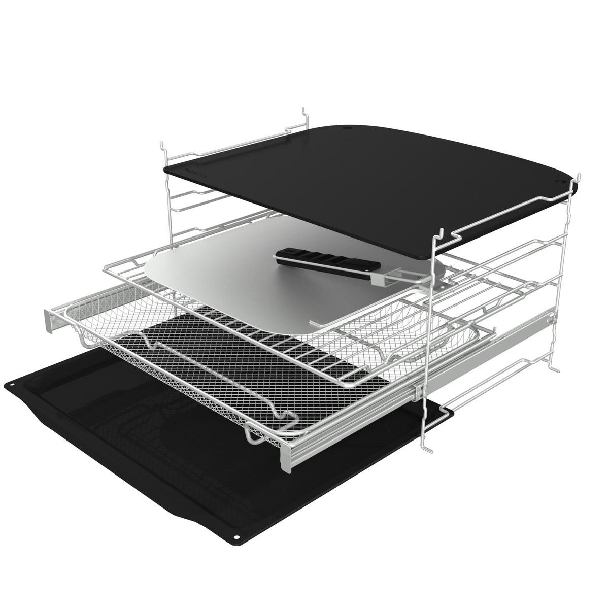 EINBAUBACKOFEN GO66MB PIZZA350C  - Schwarz, Trend, Metall (59,5/59,5/56,4cm) - Gorenje