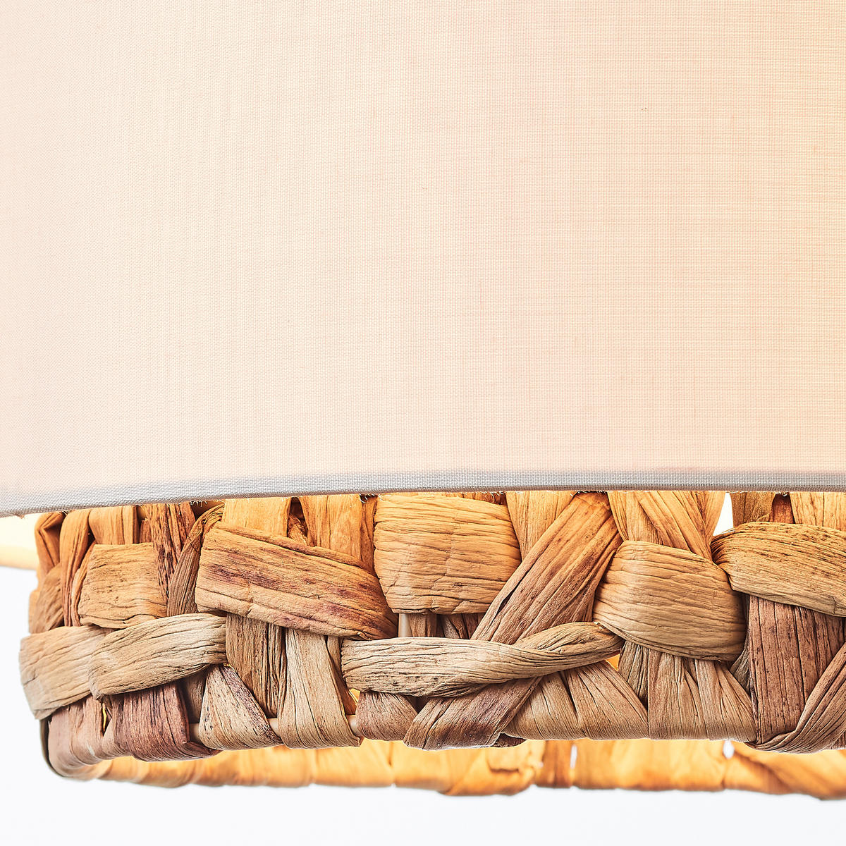 PENDELLEUCHTE Waterlilly   - Schwarz/Naturfarben, Natur, Holz/Textil (120/110/25cm) - Brilliant