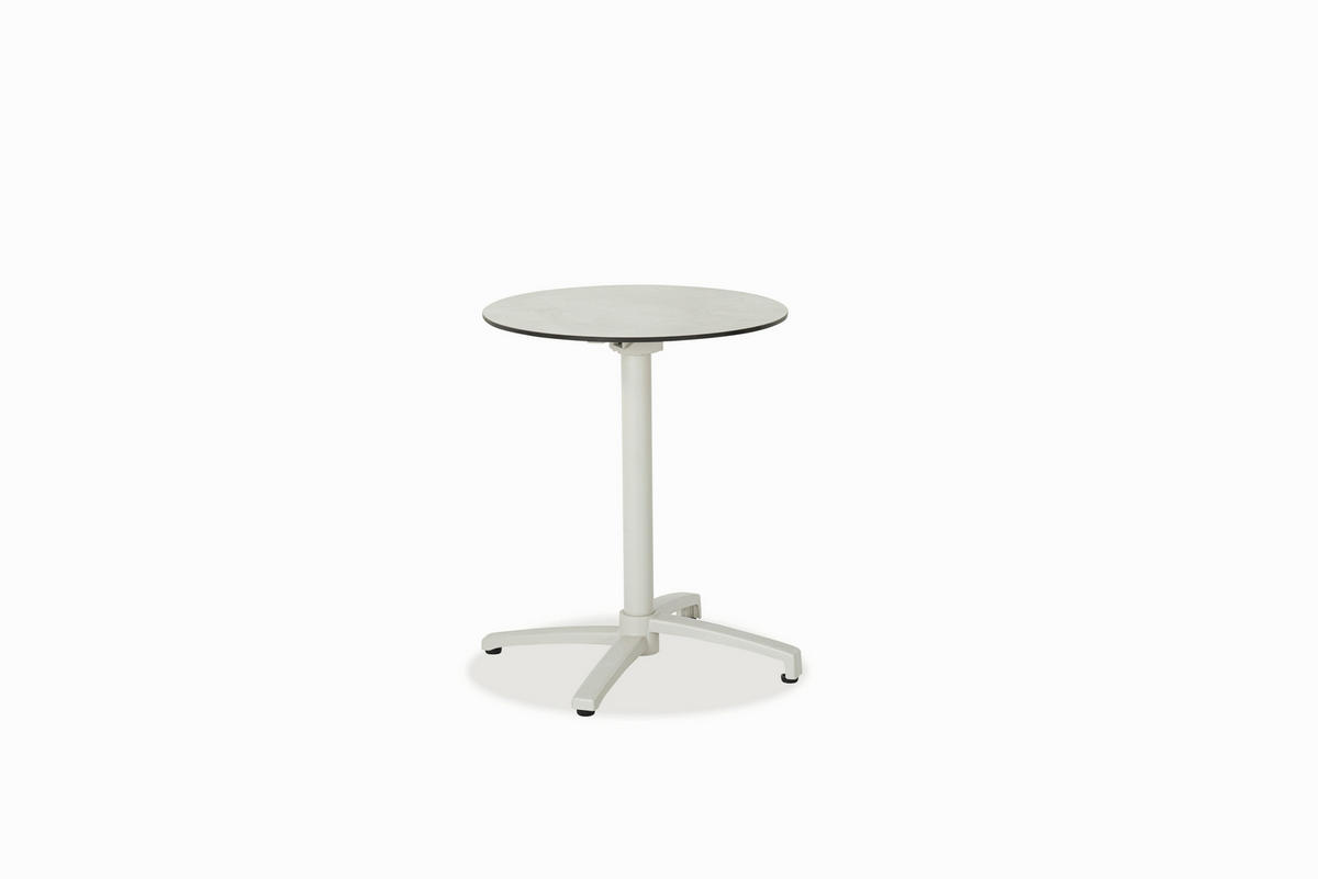 BISTROTISCH Metall, Kunststoff 60/60/73 cm  - Beige/Grauweiss, Design, Kunststoff/Metall (60/60/73cm)