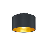 DECKENLEUCHTE    30/30/22 cm  - Goldfarben/Schwarz, Design, Textil/Metall (30/30/22cm) - Trio Leuchten