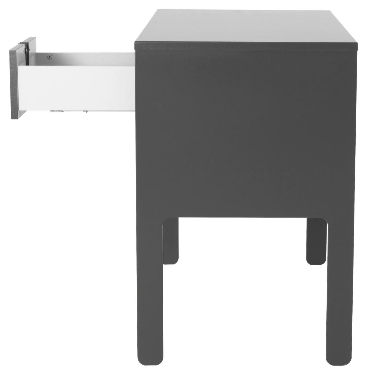 PSACÍ STŮL, šedá, 105/50/75 cm - šedá/černá, Design, kompozitní dřevo/plast (105/50/75cm)