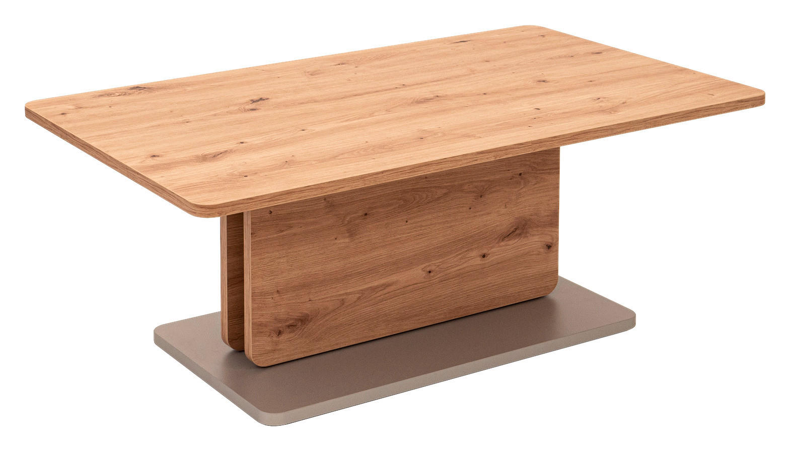 COUCHTISCH 110/63/46 cm rechteckig Eichefarben  - Eichefarben/Grau, KONVENTIONELL, Holzwerkstoff (110/63/46cm) - Venda