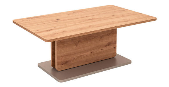 COUCHTISCH 110/63/46 cm rechteckig Eichefarben  - Eichefarben/Grau, KONVENTIONELL, Holzwerkstoff (110/63/46cm) - Venda