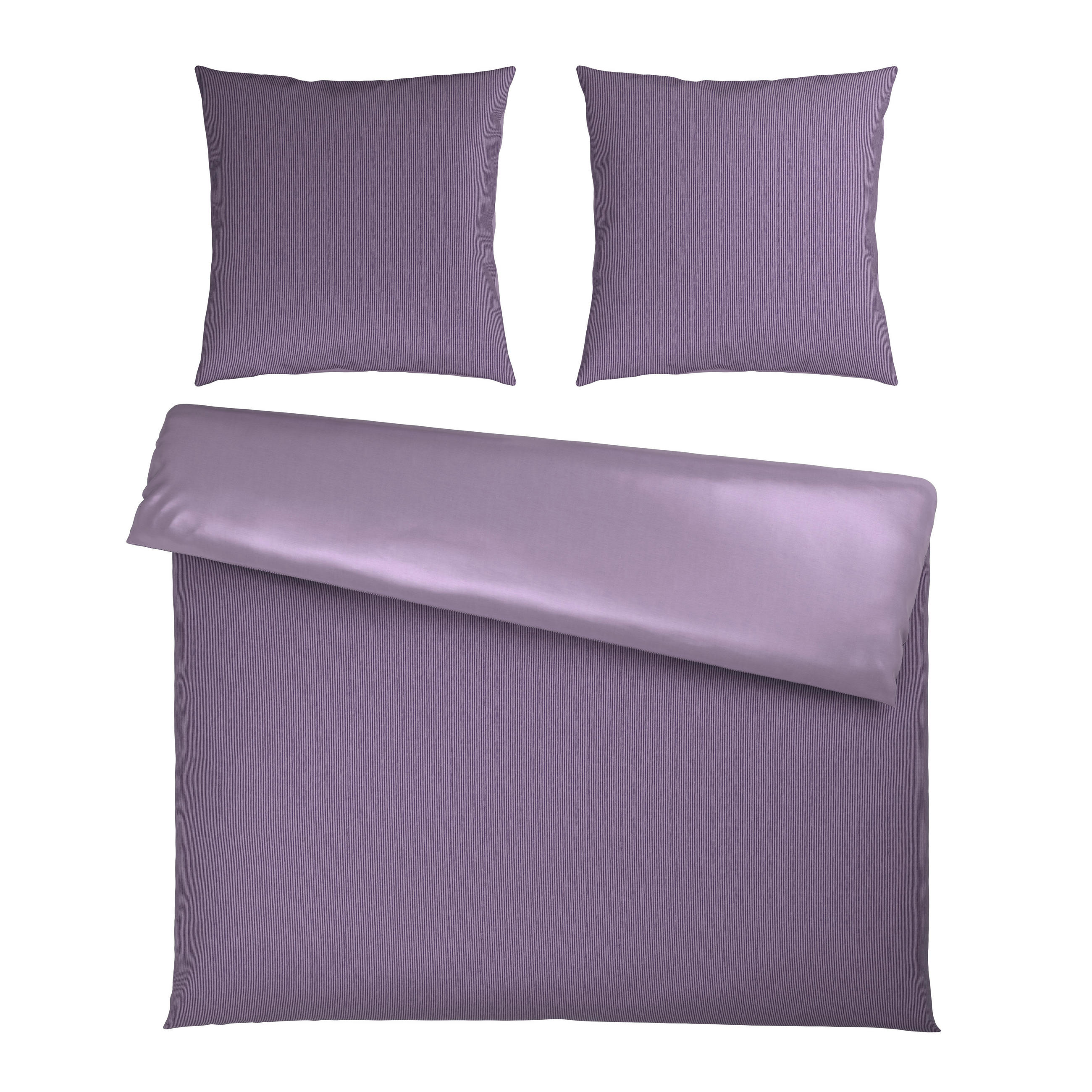 WENDEBETTWÄSCHE 3-teilig Satin 200/200 cm  - Lila, Textil (200/200cm) - Bio:Vio