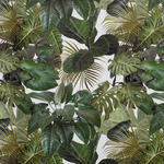 VORHANGSTOFF per lfm Verdunkelung  - Weiß/Olivgrün, Design, Textil (150cm) - Esposa