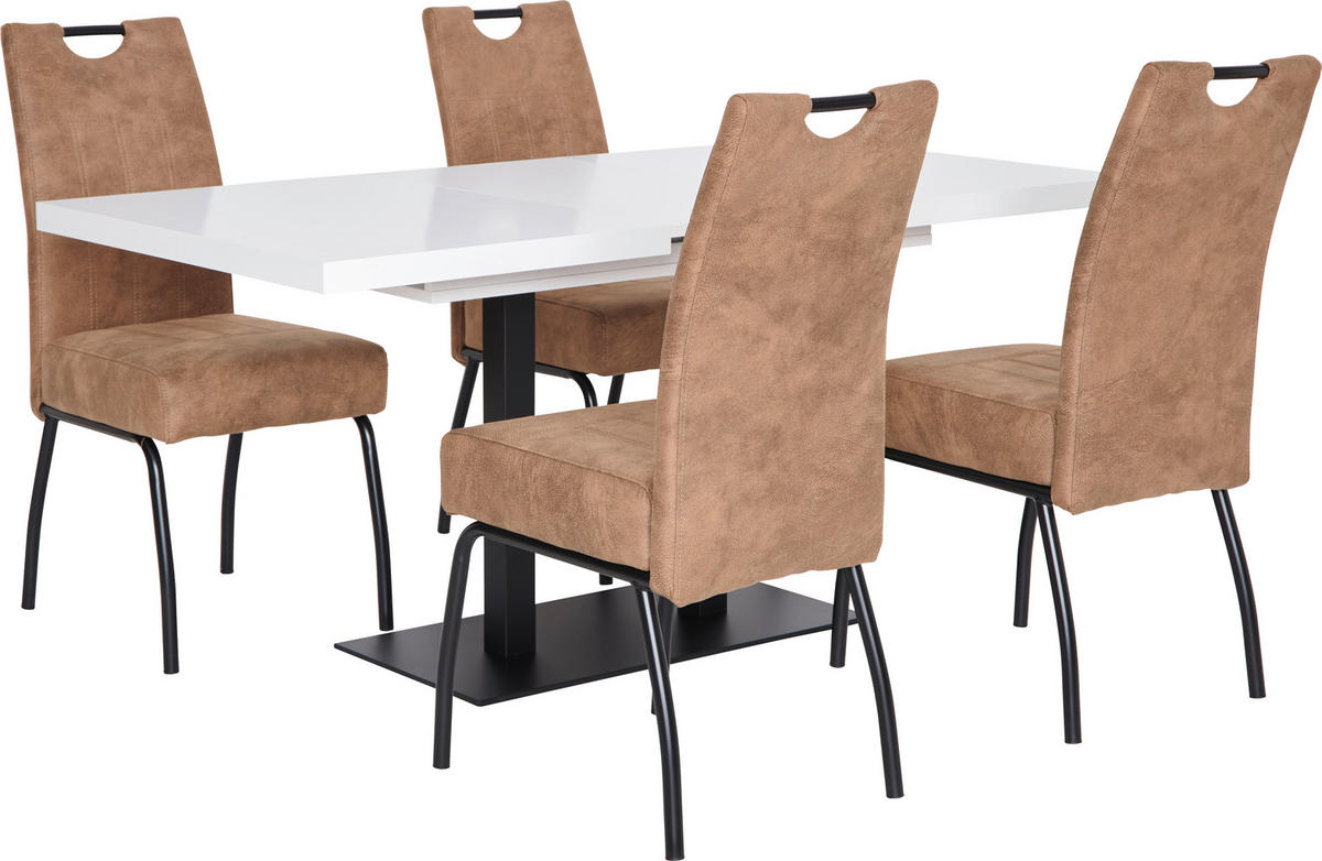 STOL ZA BLAGOVAONICU  crna, bijela  drvni materijal      - bijela/crna, Moderno, drvni materijal/metal (120/80/75cm) - MID.YOU