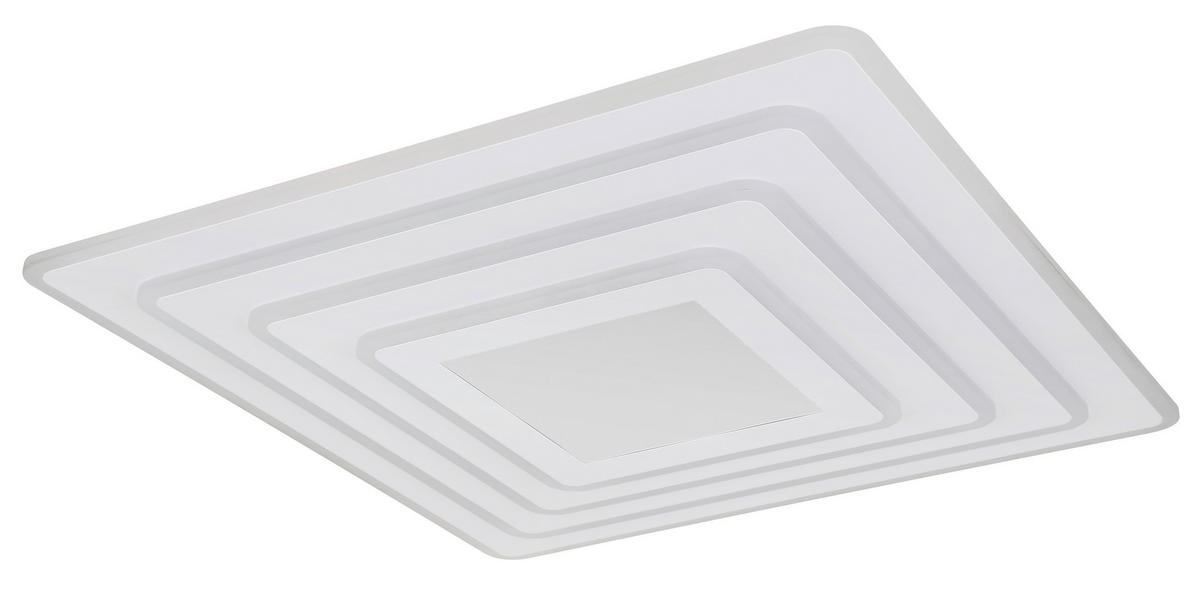 LED-DECKENLEUCHTE 60 W    70/70/6,7 cm  - Weiss/Opal, Design, Kunststoff/Metall (70/70/6,7cm) - Globo