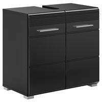 WASCHBECKENUNTERSCHRANK 60/56/34 cm  - Schwarz Hochglanz/Schwarz, MODERN, Holzwerkstoff/Kunststoff (60/56/34cm) - MID.YOU