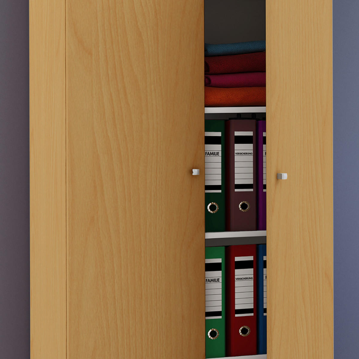 MEHRZWECKSCHRANK  in Buchefarben  - Silberfarben/Buchefarben, MODERN, Holzwerkstoff/Kunststoff (70/238/39cm) - MID.YOU