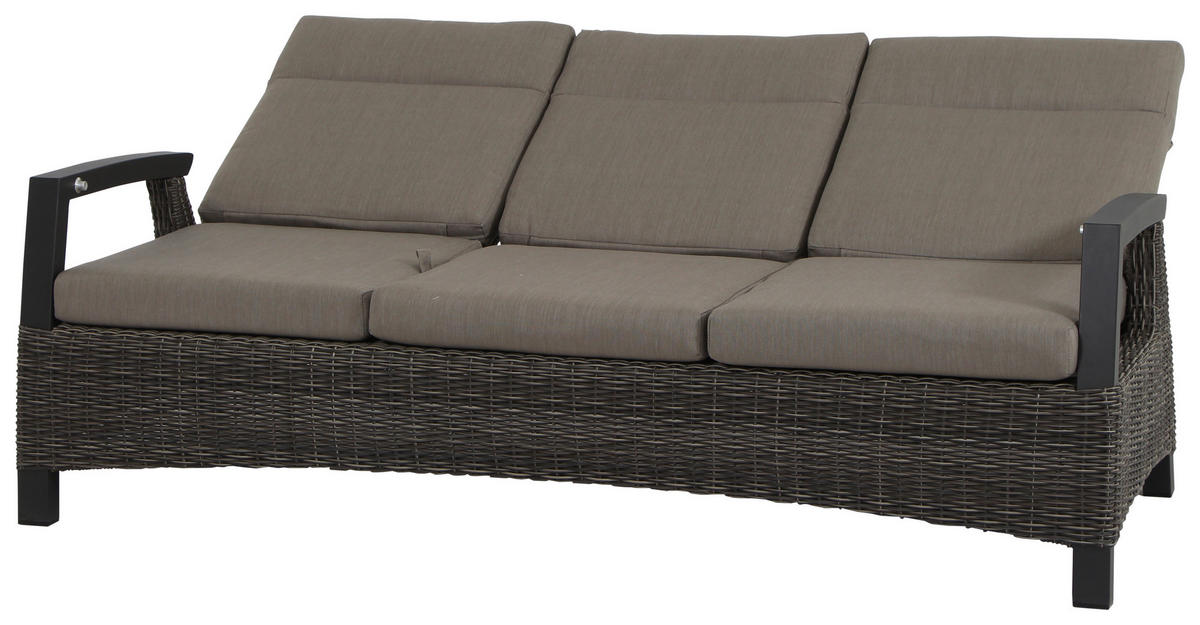 LOUNGEGARNITUR 4-teilig   72/103/160 cm Aluminium  - Grau, Basics, Keramik/Kunststoff (72/103/160cm) - Siena Garden