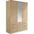 KLEIDERSCHRANK 3-türig Sonoma Eiche - Silberfarben/Sonoma Eiche, Design, Glas/Holz (136/197/54cm) - Carryhome KLEIDERSCHRANK 3-türig Sonoma Eiche - Silberfarben/Sonoma Eiche, Design, Glas/Holz (136/197/54cm) - Carryhome