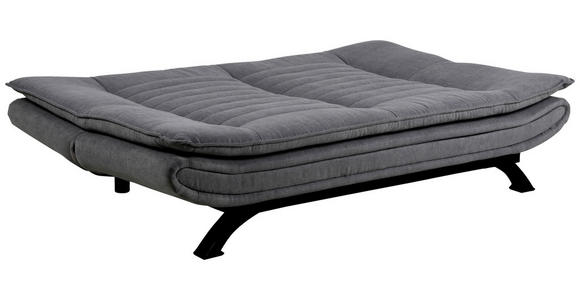 SCHLAFSOFA Chenille Dunkelgrau  - Dunkelgrau/Schwarz, Design, Textil/Metall (196/91/98cm) - Carryhome