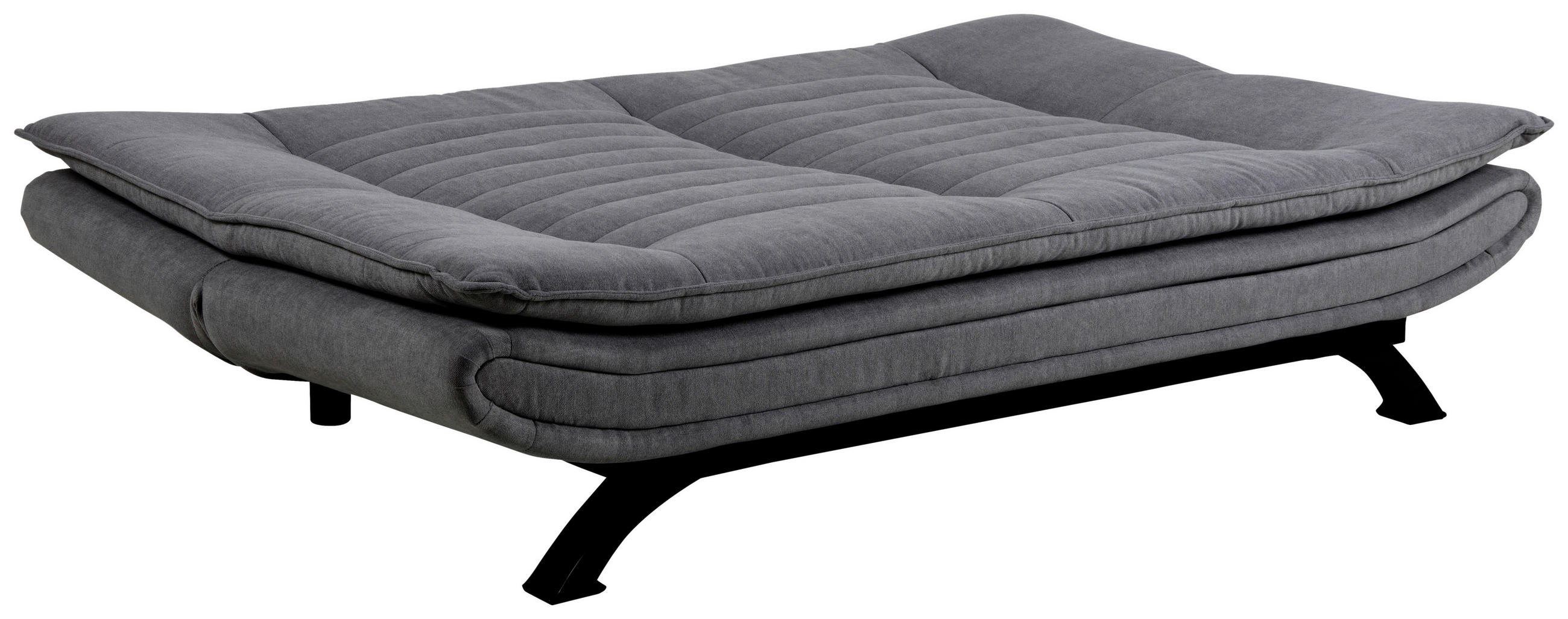 ZOFA S POSTELJNO FUNKCIJO, temno siva tekstil - temno siva/črna, Design, kovina/tekstil (196/91/98cm) - Carryhome