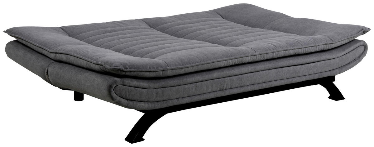 SCHLAFSOFA in Textil Dunkelgrau  - Dunkelgrau/Schwarz, Design, Textil/Metall (196/91/98cm) - MID.YOU