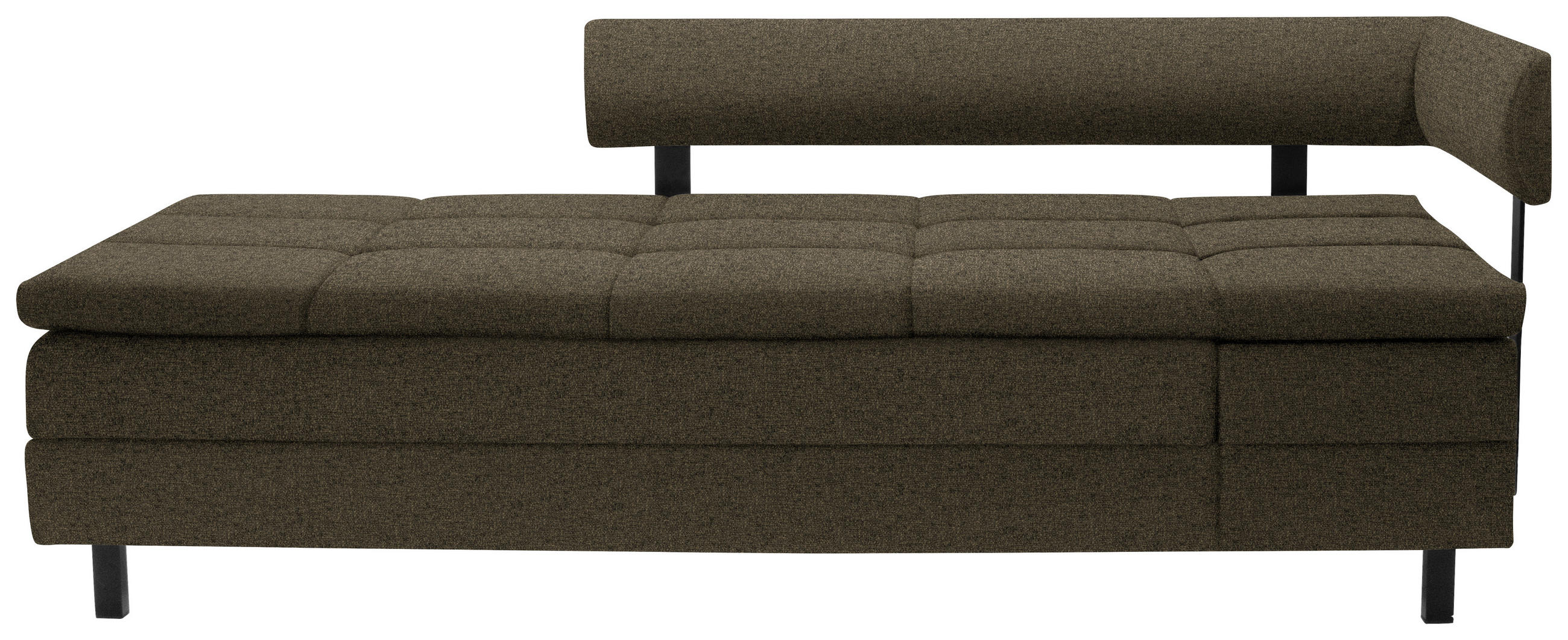 LIEGE in Flachgewebe Braun, Grün  - Schwarz/Braun, MODERN, Textil/Metall (208/77/98cm) - Joka