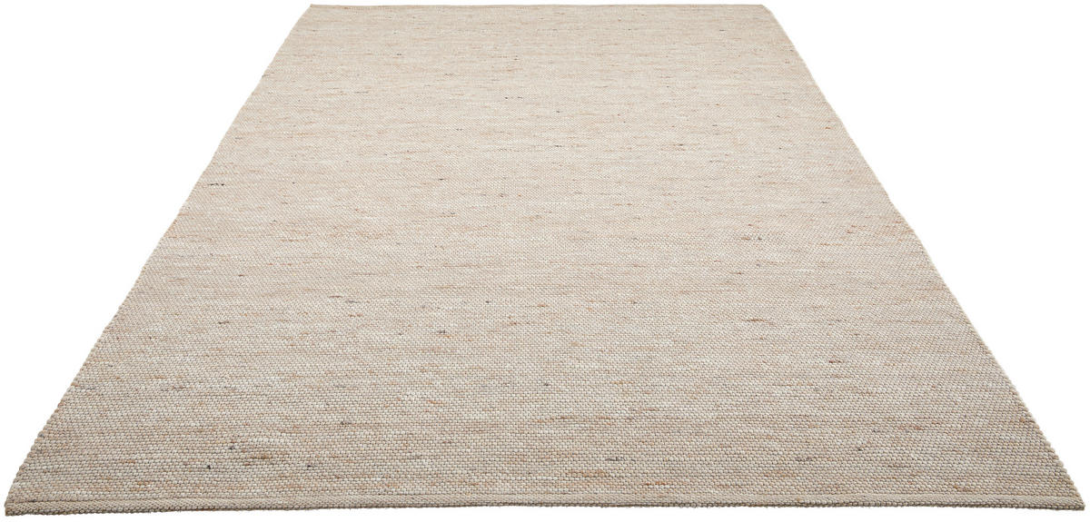 RUČNĚ TKANÝ KOBEREC, 160/230 cm, béžová - béžová, Basics, textil (160/230cm) - Linea Natura
