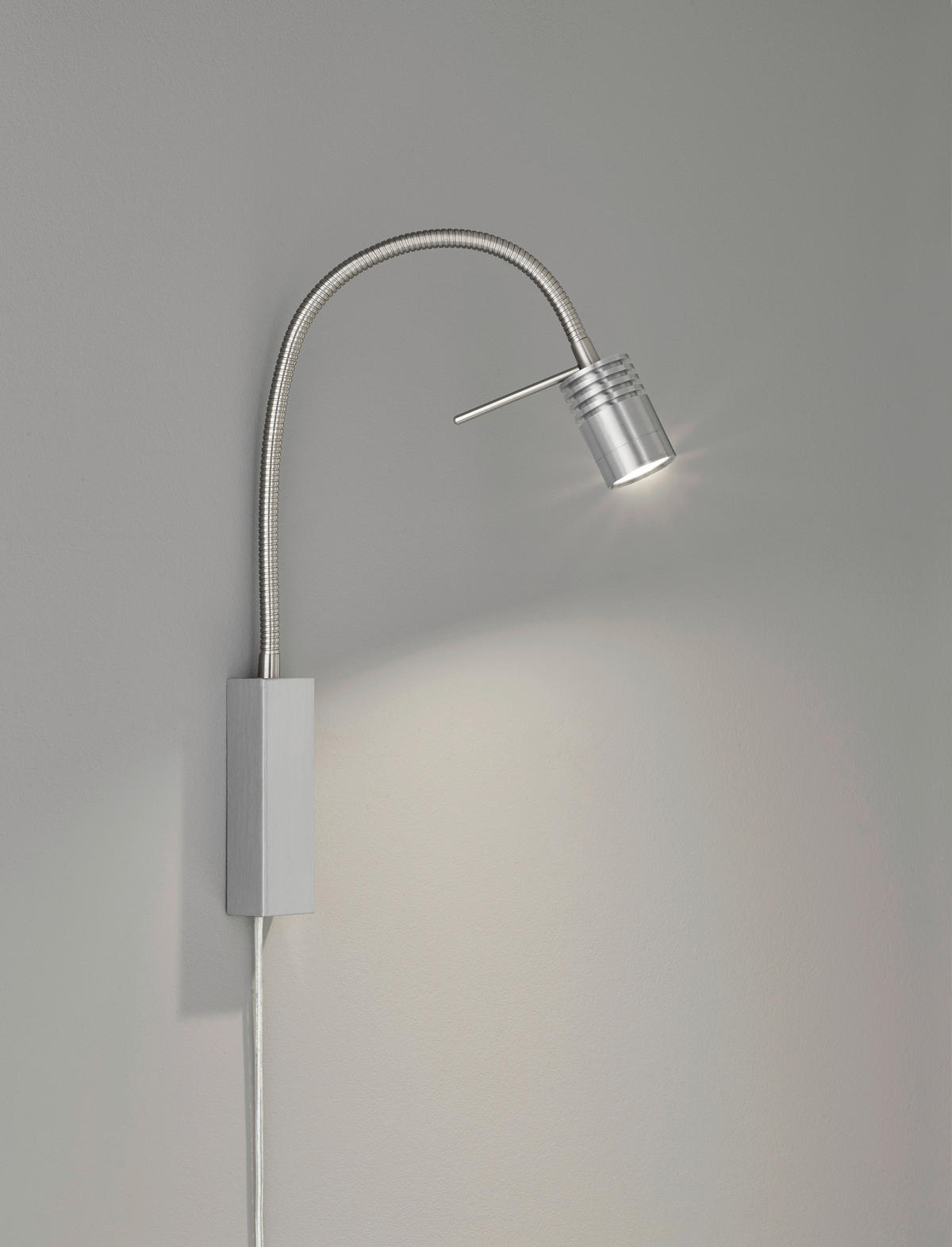 LED-WANDLEUCHTE - Nickelfarben, Basics, Metall (4/40cm) - Fischer & Honsel