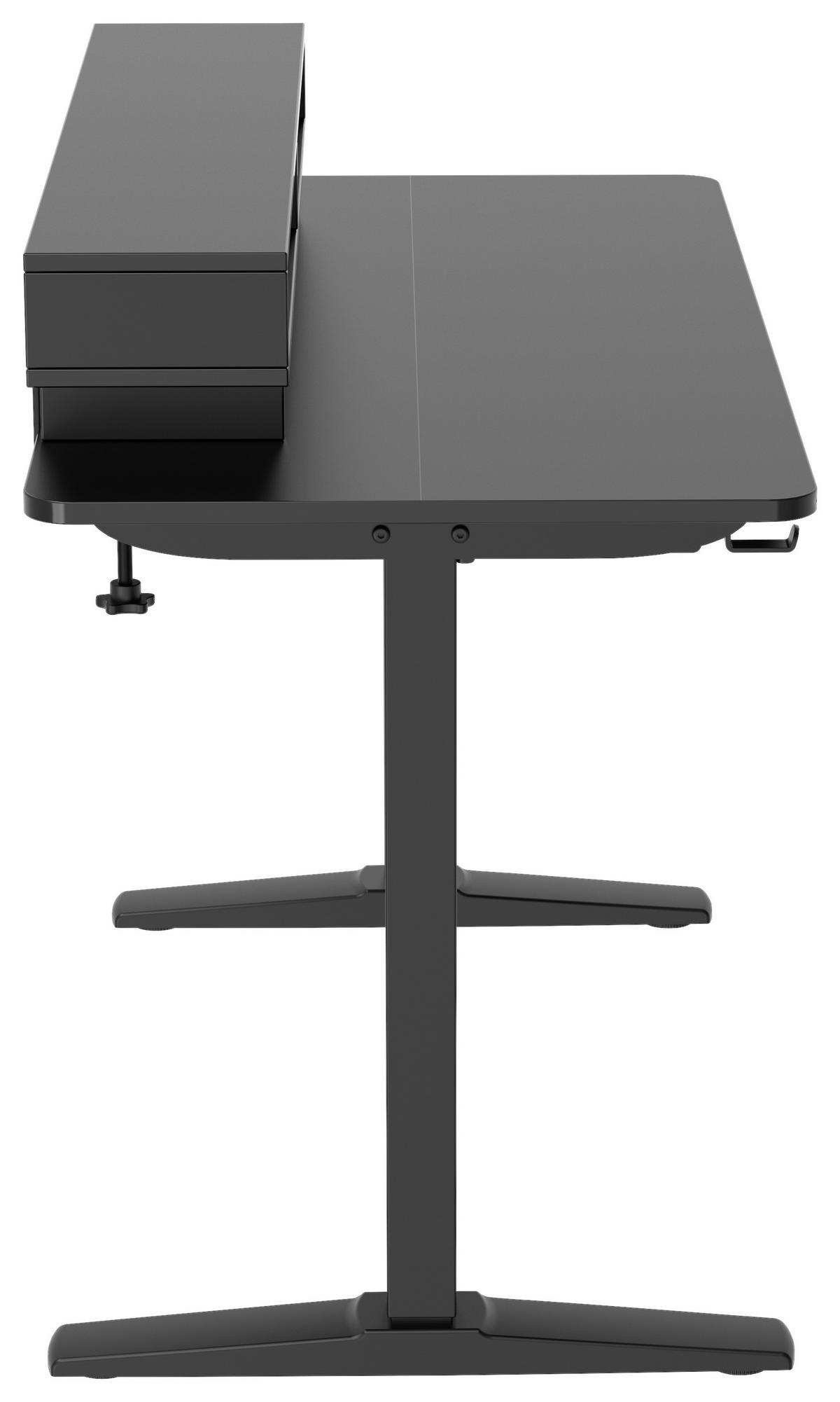 SCHREIBTISCH  in Schwarz  - Schwarz, MODERN, Holzwerkstoff/Kunststoff (120/75/120/60cm) - MID.YOU