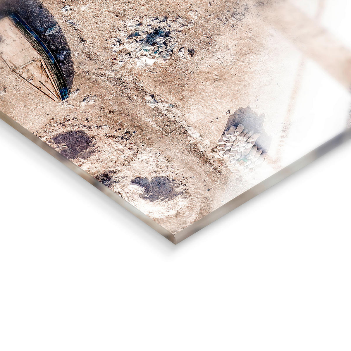 GLASBILD Landschaft & Natur, Abstraktes 120/80 cm  - Multicolor, Basics, Glas/Papier (120/80cm)