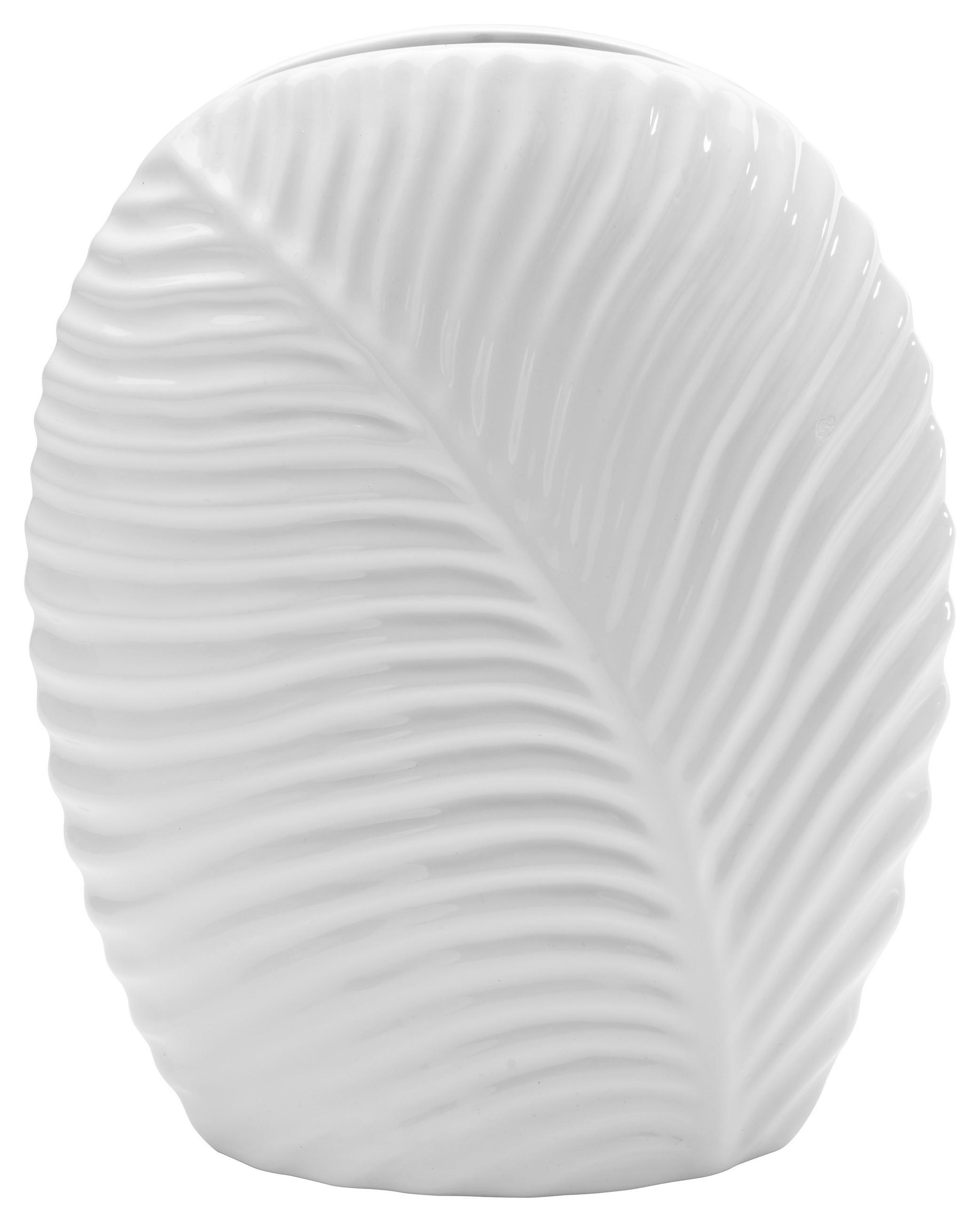VÁZA, keramika, 20.9 cm - biela, Basics, keramika (16,9/20,9/7,9cm) - Ambia Home