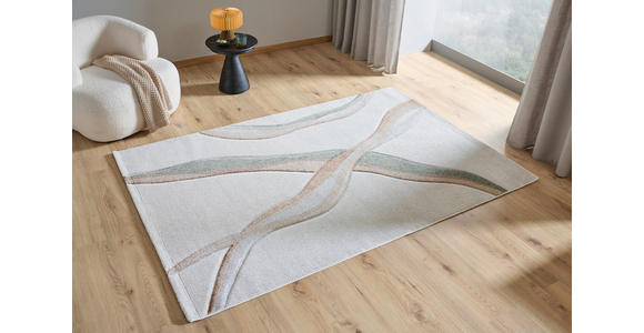 WEBTEPPICH 120/170 cm Grün, Beige  - Beige/Grün, Design, Textil (120/170cm) - Novel