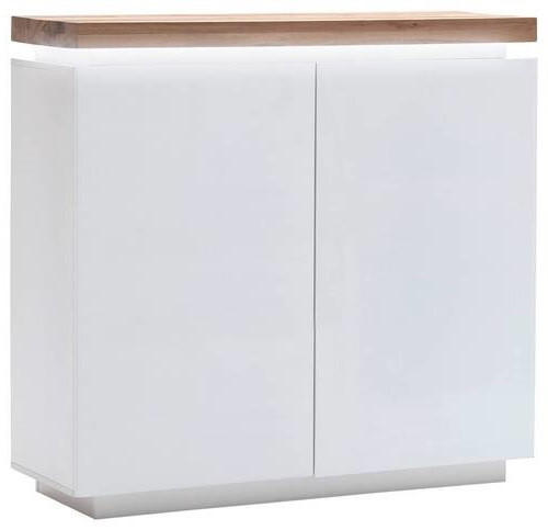KOMMODE Romina  in 120/114/40 cm  - Eichefarben/Weiß, Design, Holz/Holzwerkstoff (120/114/40cm)