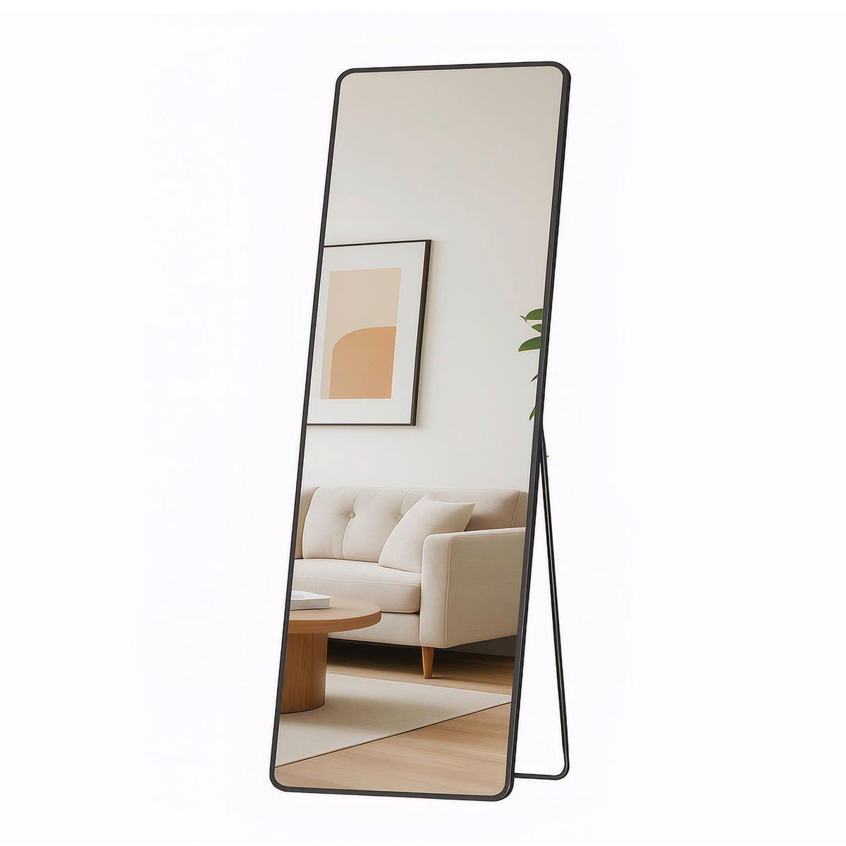 STANDSPIEGEL 40/150/29 cm  - Schwarz, Trend, Glas/Metall (40/150/29cm) - Boxxx