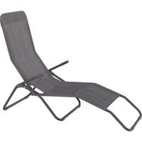 BAŠTENSKA LEŽALJKA  antracit, braon   - braon/antracit, Dizajnerski, metal/tekstil (56/96/145cm) - Ambia Garden