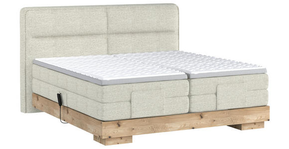 BOXSPRINGBETT 180/200 cm  in Eichefarben, Beige  - Eichefarben/Beige, Natur, Holz/Textil (180/200cm) - Valnatura