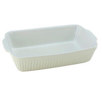 AUFLAUFFORM Keramik Steinzeug  - Hellgelb/Weiß, KONVENTIONELL, Keramik (30/20/7,5cm) - Creatable