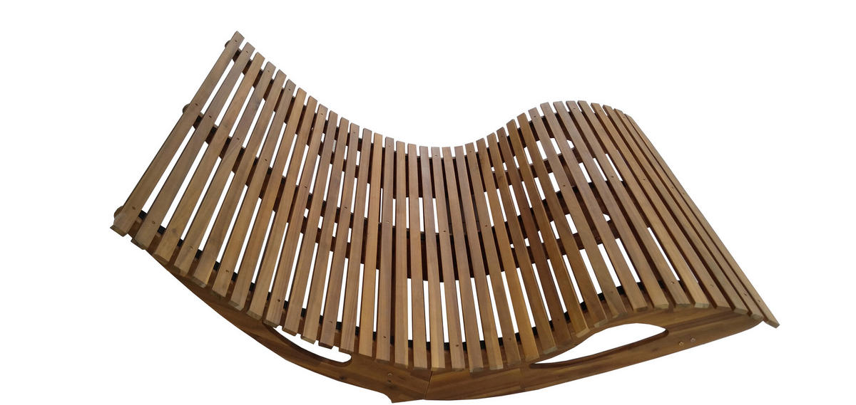 SCHAUKELLIEGE  - Akaziefarben, Basics, Holz (156/120/72cm)